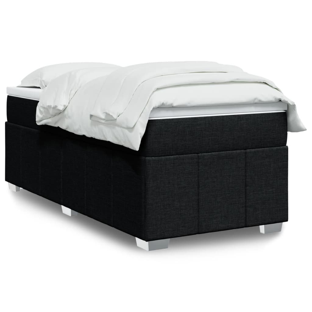 Box spring krevet s madracem crni 80 x 200 cm od tkanine