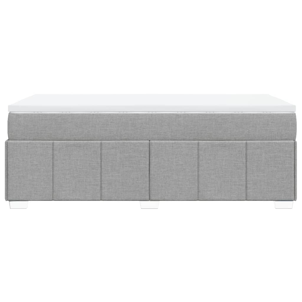 Box spring krevet s madracem svjetlosivi 90x190 cm od tkanine