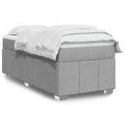 Box spring krevet s madracem svjetlosivi 90x190 cm od tkanine