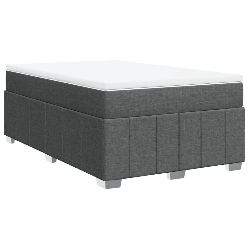 Krevet box spring s madracem tamnosivi 120 x 190 cm tkanina