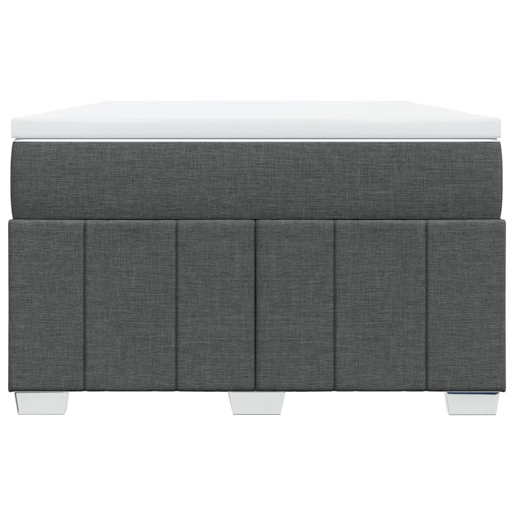 Krevet box spring s madracem tamnosivi 120 x 190 cm tkanina