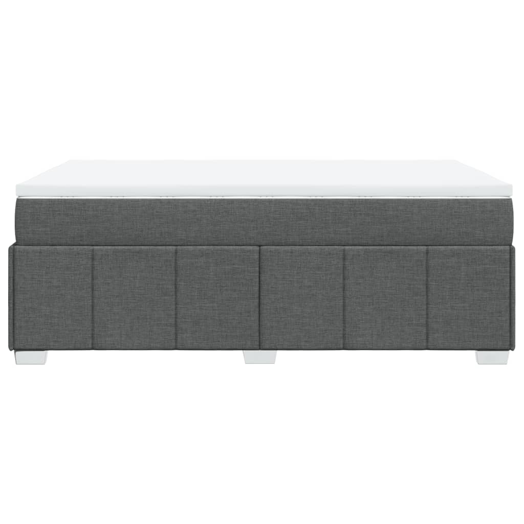 Krevet box spring s madracem tamnosivi 120 x 190 cm tkanina