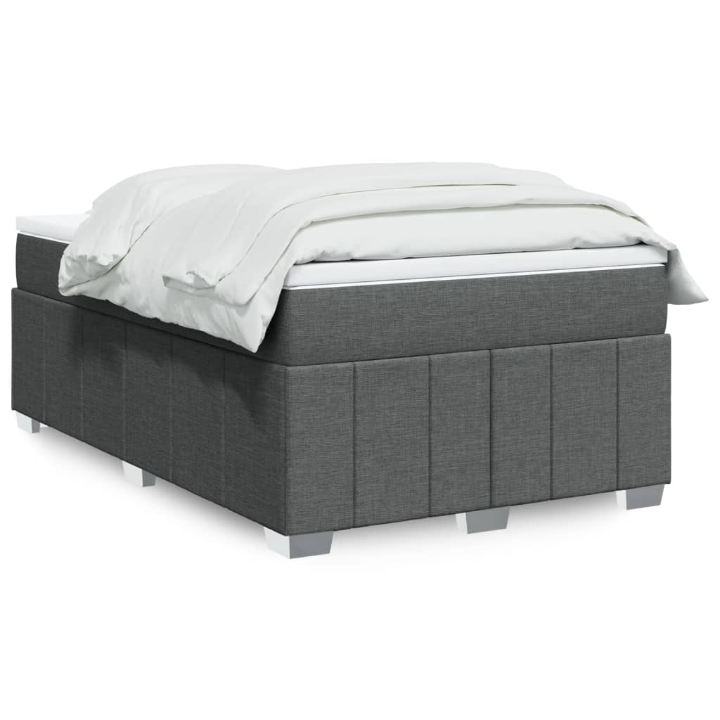 Krevet box spring s madracem tamnosivi 120 x 190 cm tkanina