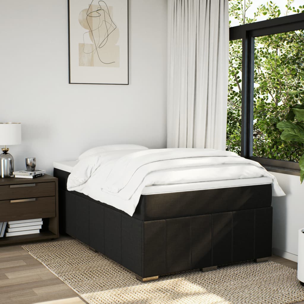 Krevet box spring s madracem tamnosmeđi 120 x 190 cm od tkanine