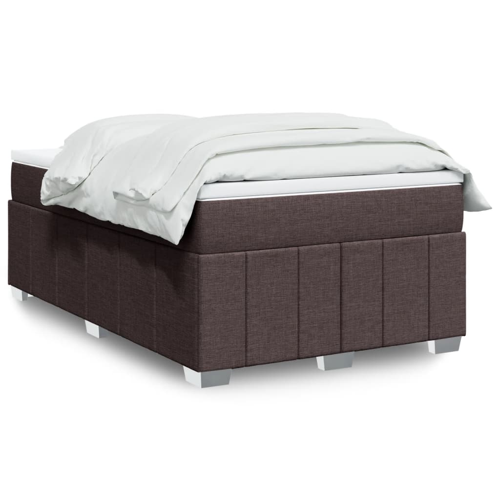 Krevet box spring s madracem tamnosmeđi 120 x 190 cm od tkanine