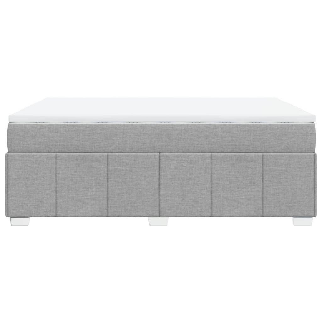 Krevet box spring s madracem svjetlosiva 160x200 cm tkanina