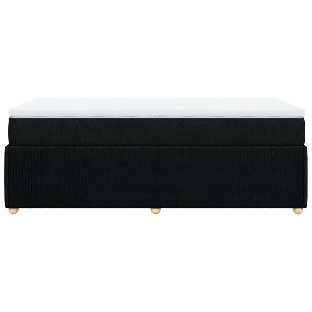 Box spring krevet s madracem crni 80 x 200 cm od tkanine