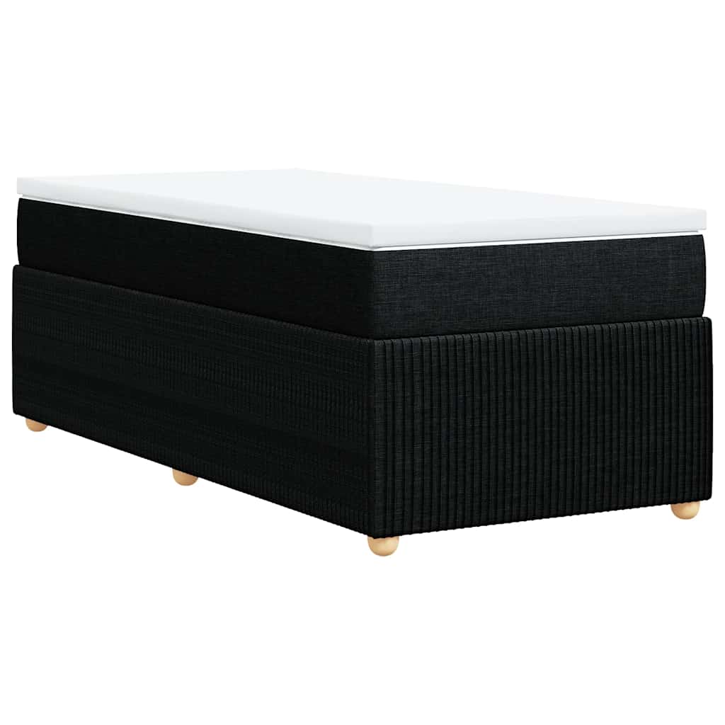 Box spring krevet s madracem crni 80 x 200 cm od tkanine