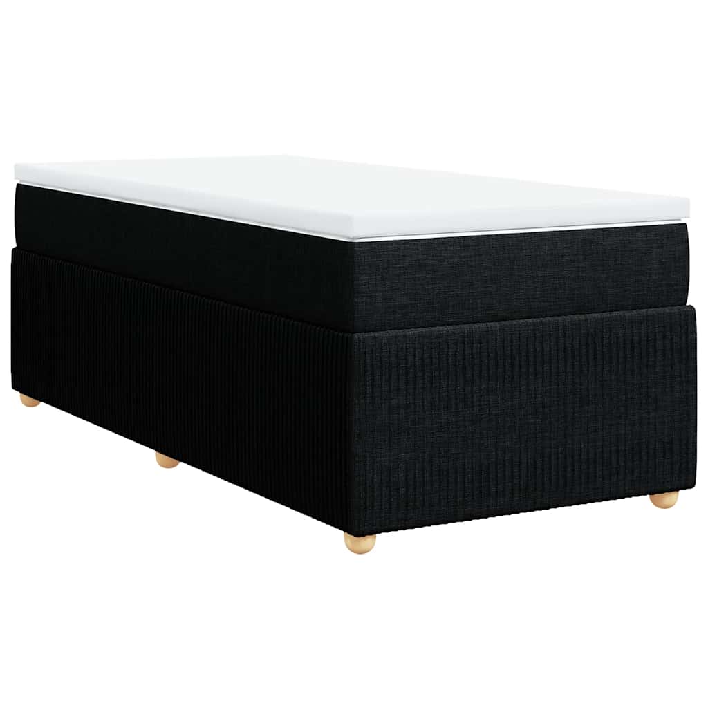 Box spring krevet s madracem crni 90x190 cm od tkanine