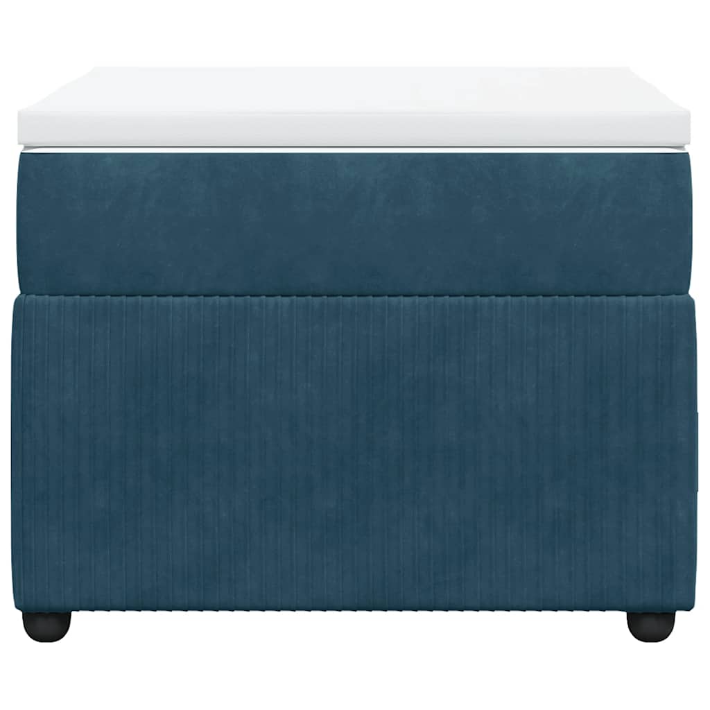 Box spring krevet s madracem tamnoplavi 100x200 cm baršunasti