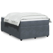 Krevet box spring s madracem tamnosivi 120 x 190 cm baršun