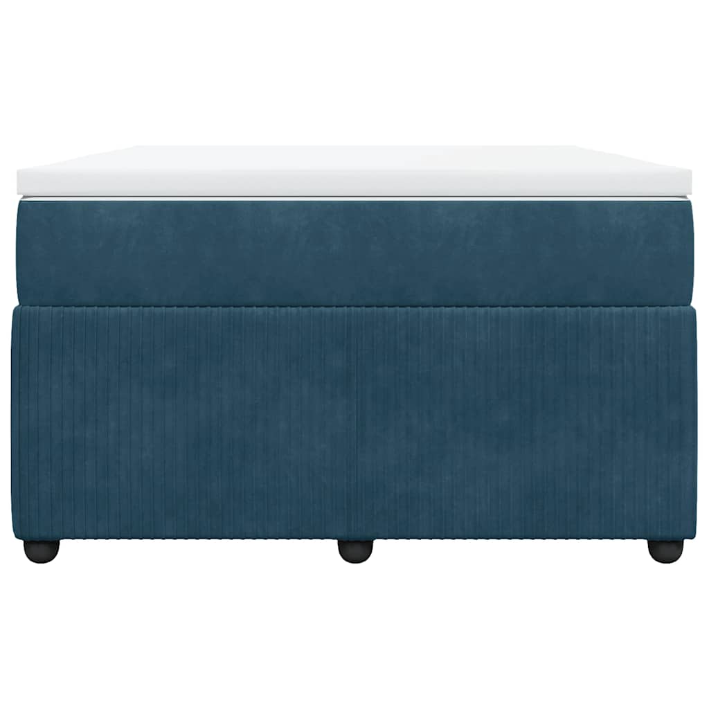 Box spring krevet s madracem tamnoplavi 120 x 200 cm baršunasti