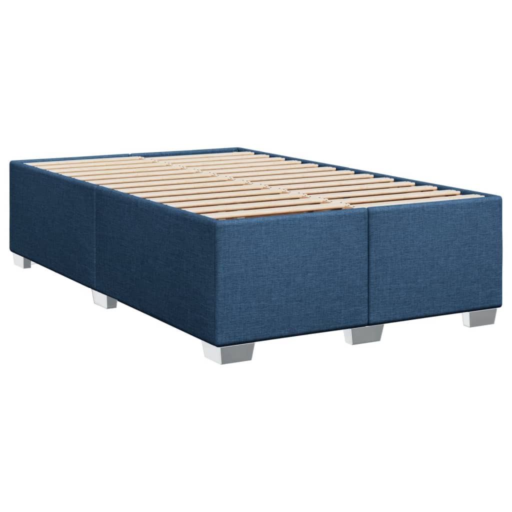 Krevet s oprugama i madracem plavi 100 x 200 cm od tkanine