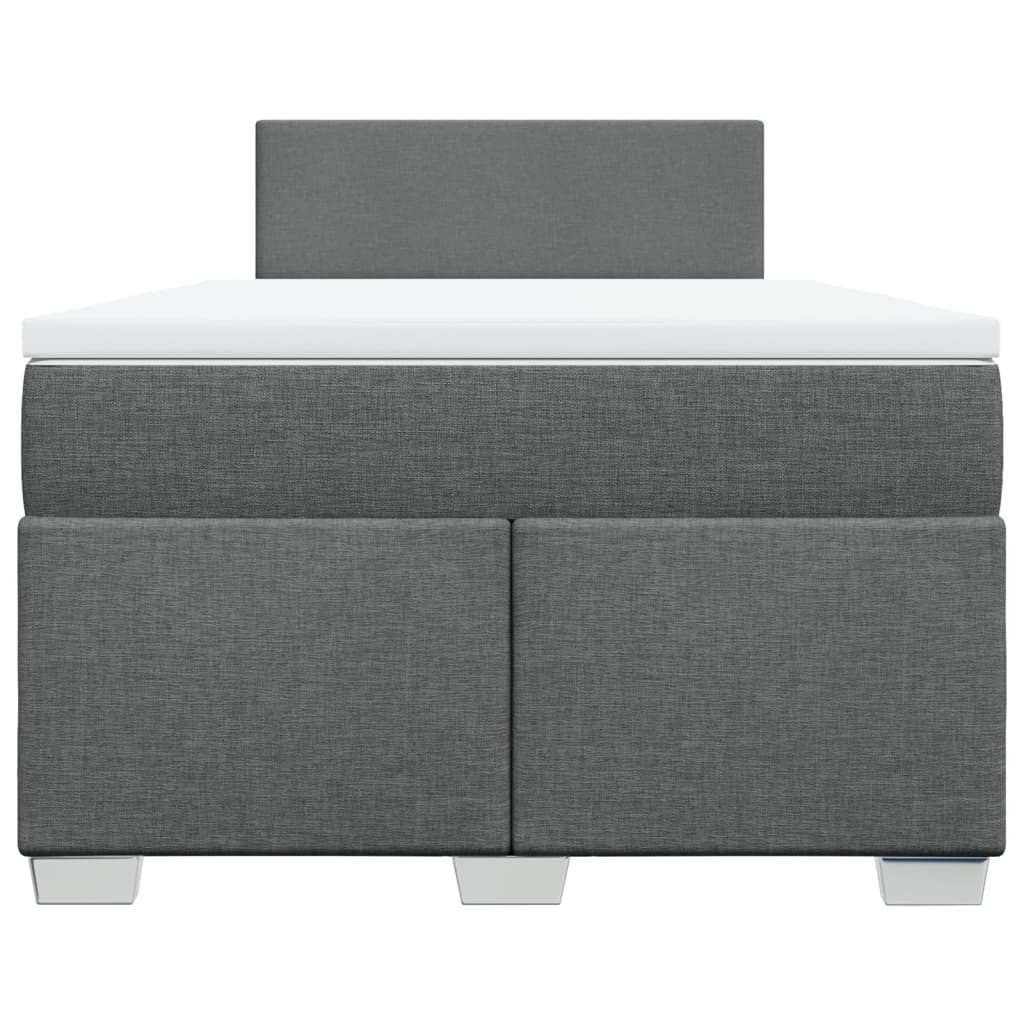 Krevet box spring s madracem tamnosivi 120 x 190 cm tkanina