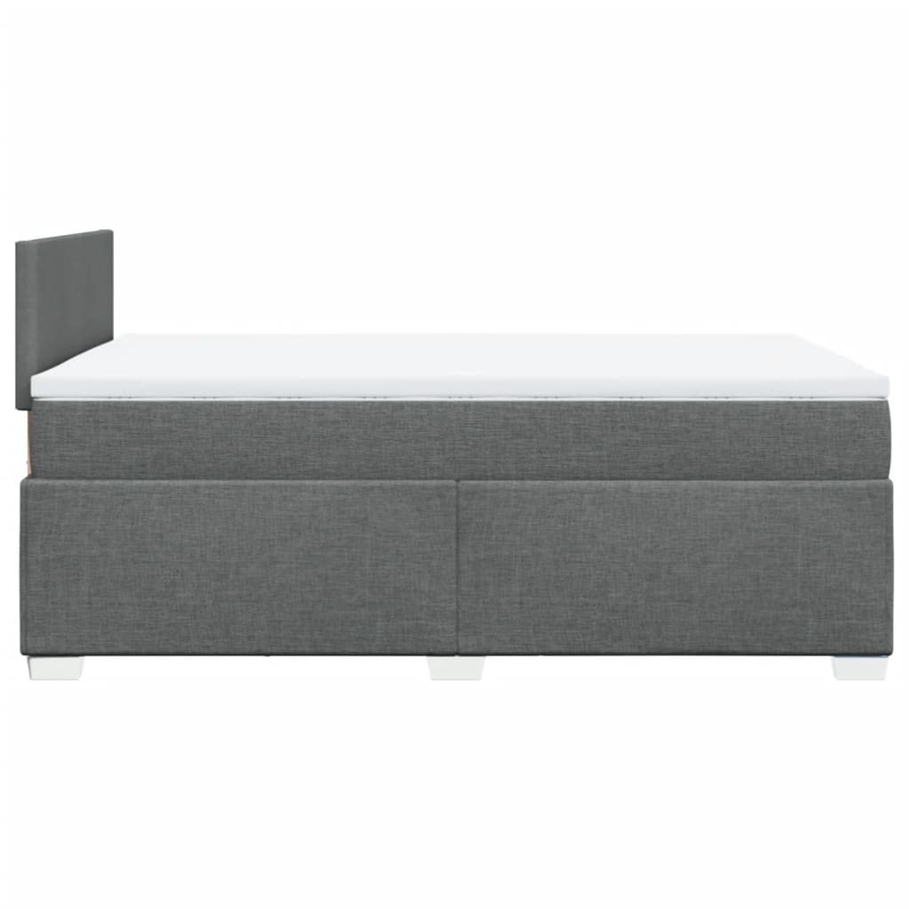 Krevet box spring s madracem tamnosivi 120 x 190 cm tkanina