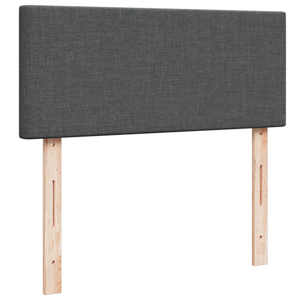 Krevet box spring s madracem tamnosivi 120 x 190 cm tkanina