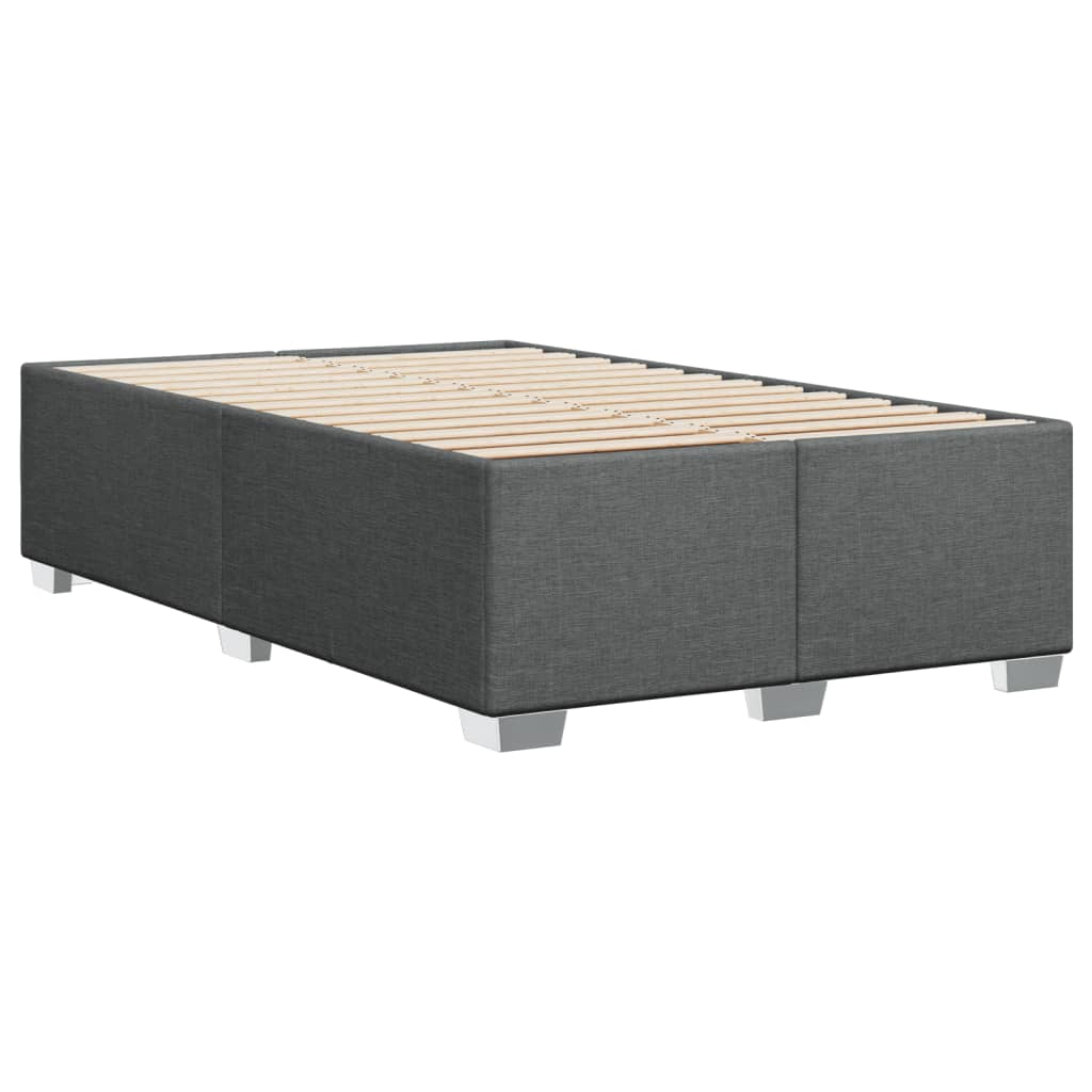 Krevet box spring s madracem tamnosivi 120 x 190 cm tkanina