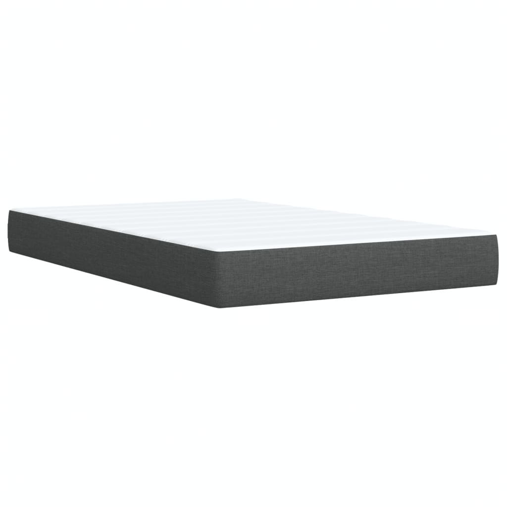 Krevet box spring s madracem tamnosivi 120 x 190 cm tkanina