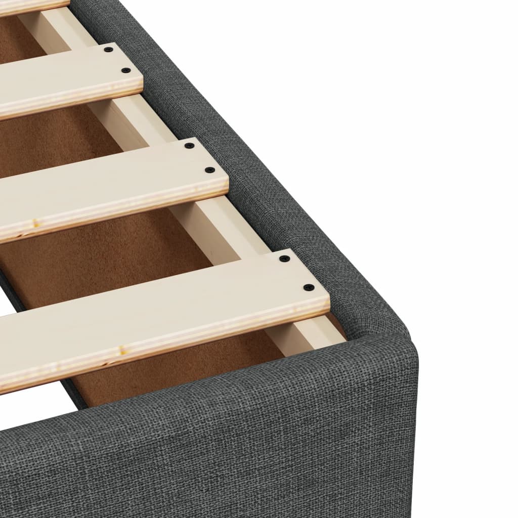 Krevet box spring s madracem tamnosivi 120 x 190 cm tkanina