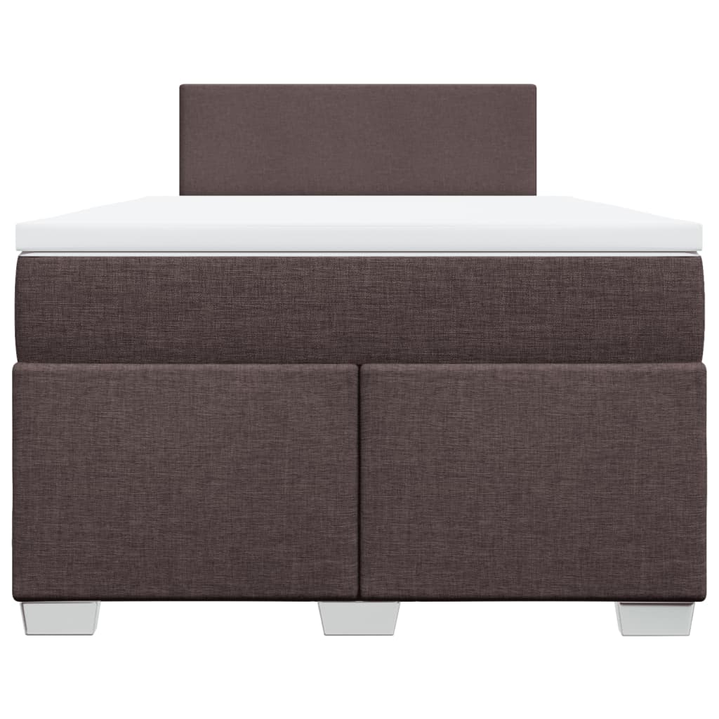 Krevet box spring s madracem tamnosmeđi 120 x 190 cm od tkanine
