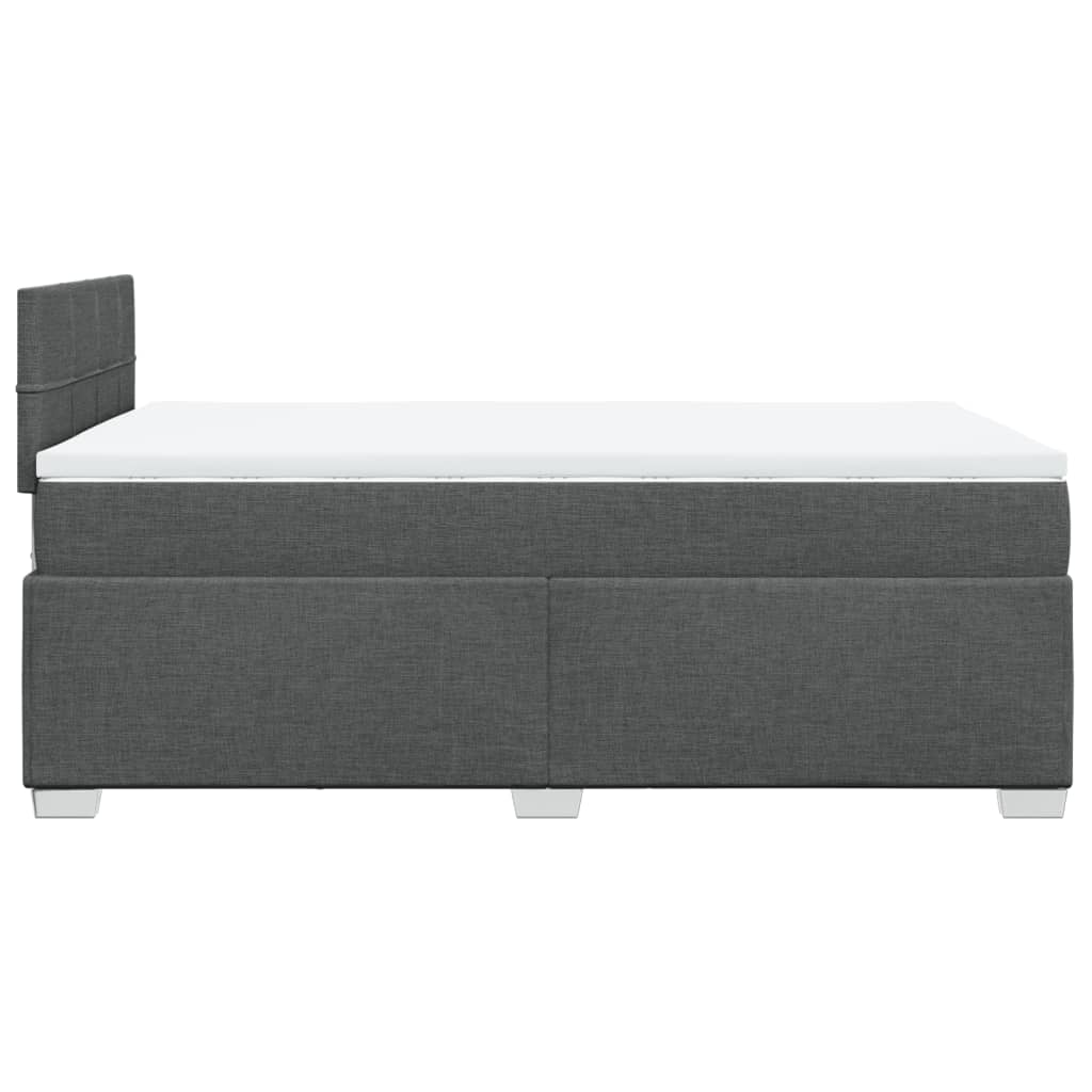 Krevet box spring s madracem tamnosivi 120 x 190 cm tkanina