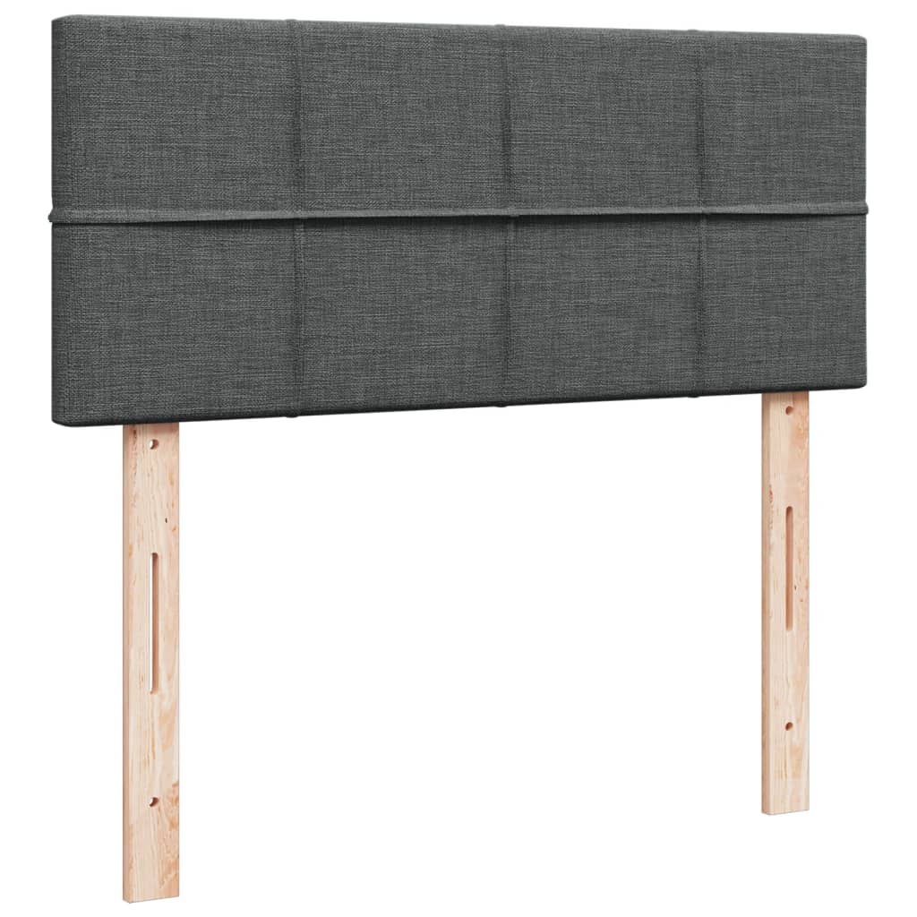 Krevet box spring s madracem tamnosivi 120 x 190 cm tkanina