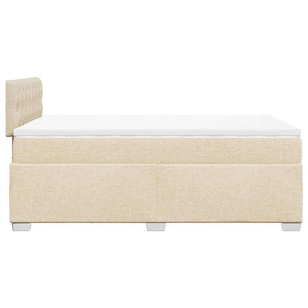 Krevet box spring s madracem krem 120 x 190 cm od tkanine