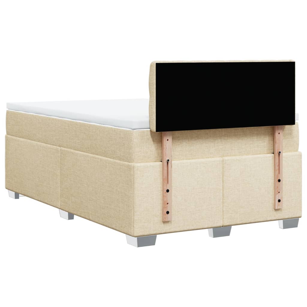 Krevet box spring s madracem krem 120 x 190 cm od tkanine