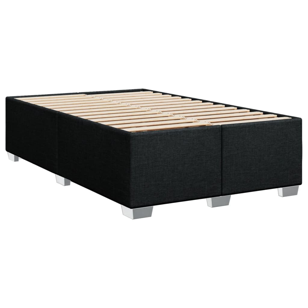 Krevet box spring s madracem crni 120 x 190 cm od tkanine