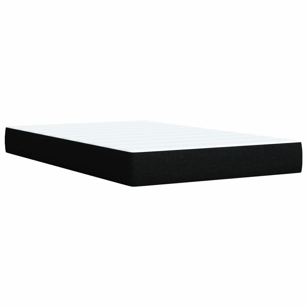 Krevet box spring s madracem crni 120 x 190 cm od tkanine