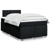 Krevet box spring s madracem crni 120 x 190 cm od tkanine