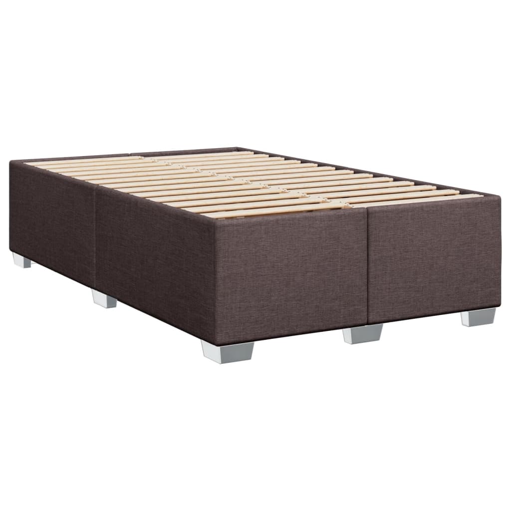 Krevet box spring s madracem tamnosmeđi 120 x 190 cm od tkanine