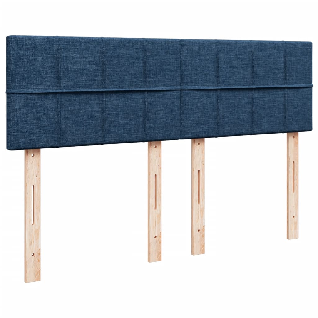 Krevet s oprugama i madracem plavi 160x200 cm od tkanine