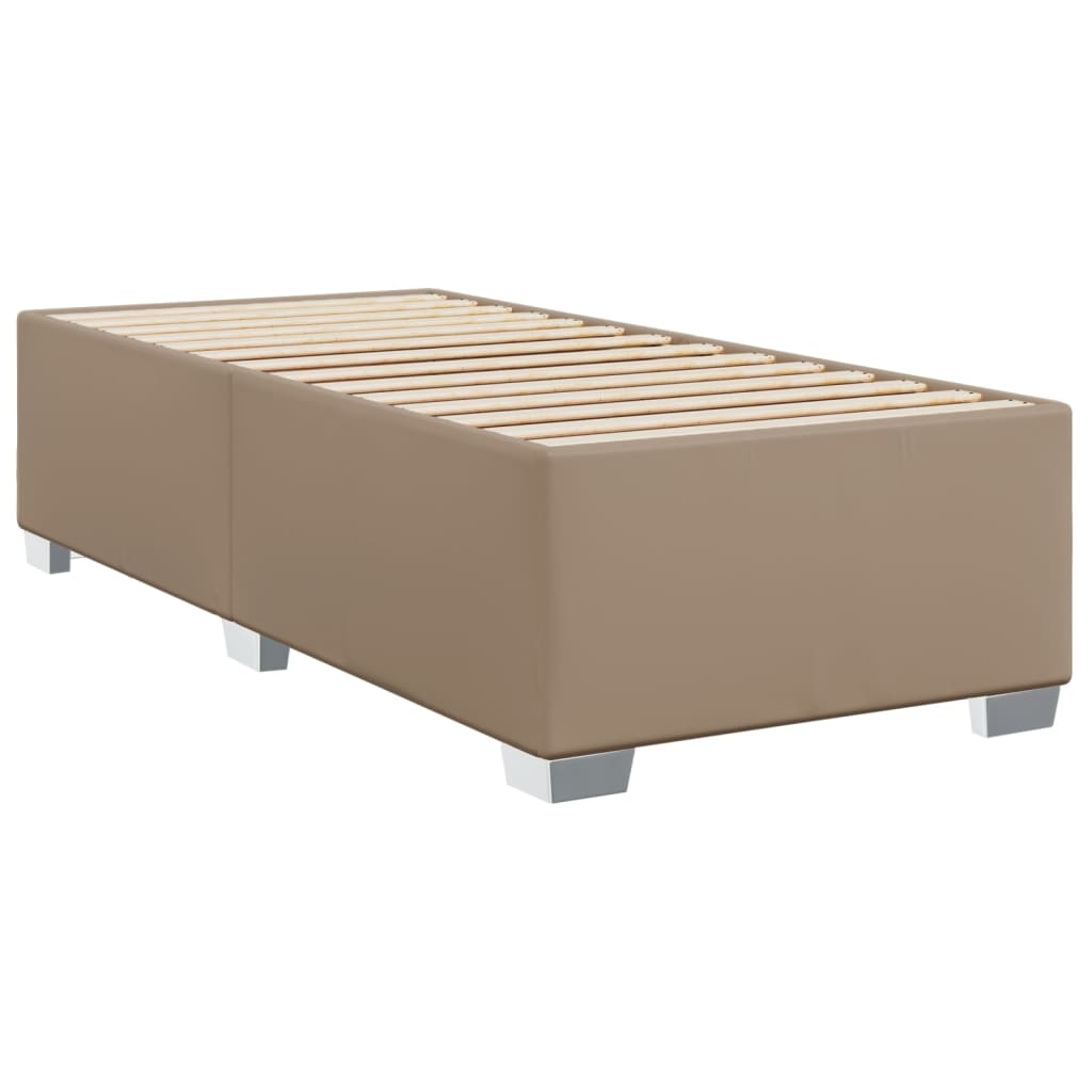 Krevet s oprugama i madrac cappuccino 80x200 cm od umjetne kože