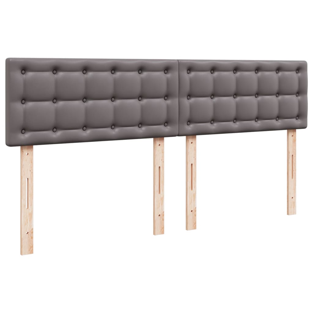Krevet s oprugama i madracem sivi 180 x 200 cm od umjetne kože