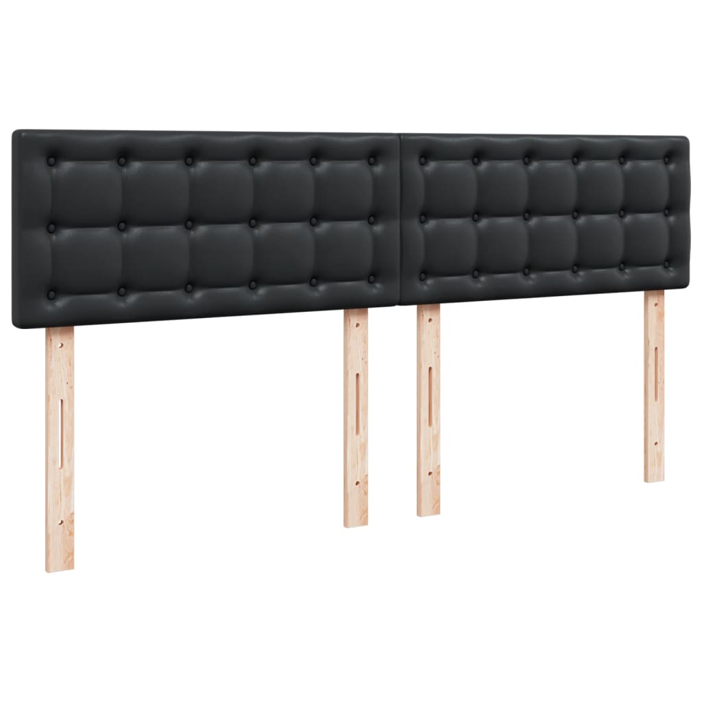 Krevet s oprugama i madracem crni 200x200 cm od umjetne kože