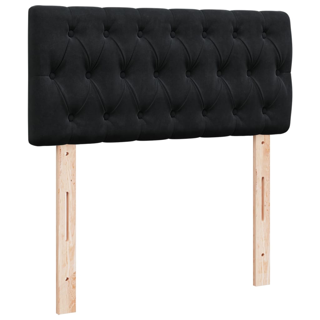 Box spring krevet s madracem crni 80 x 200 cm baršunasti