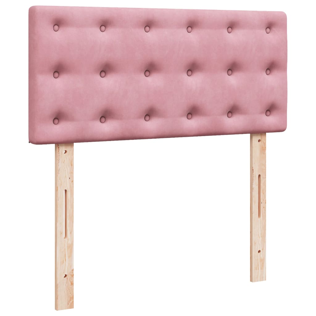 Box spring krevet s madracem ružičasti 80 x 200 cm baršunasti