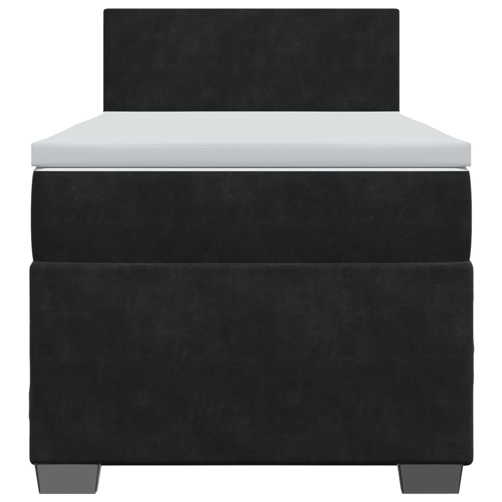 Box spring krevet s madracem crni 90x190 cm baršunasti
