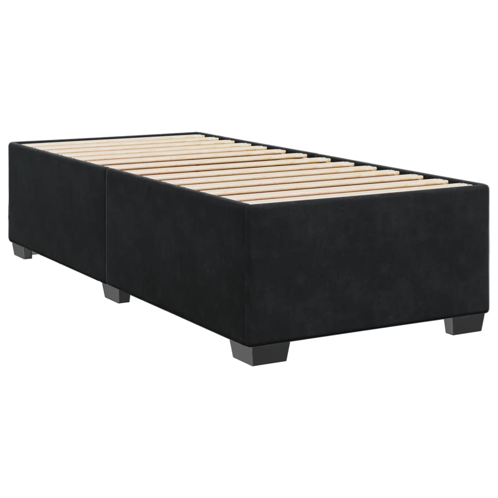 Box spring krevet s madracem crni 90x190 cm baršunasti