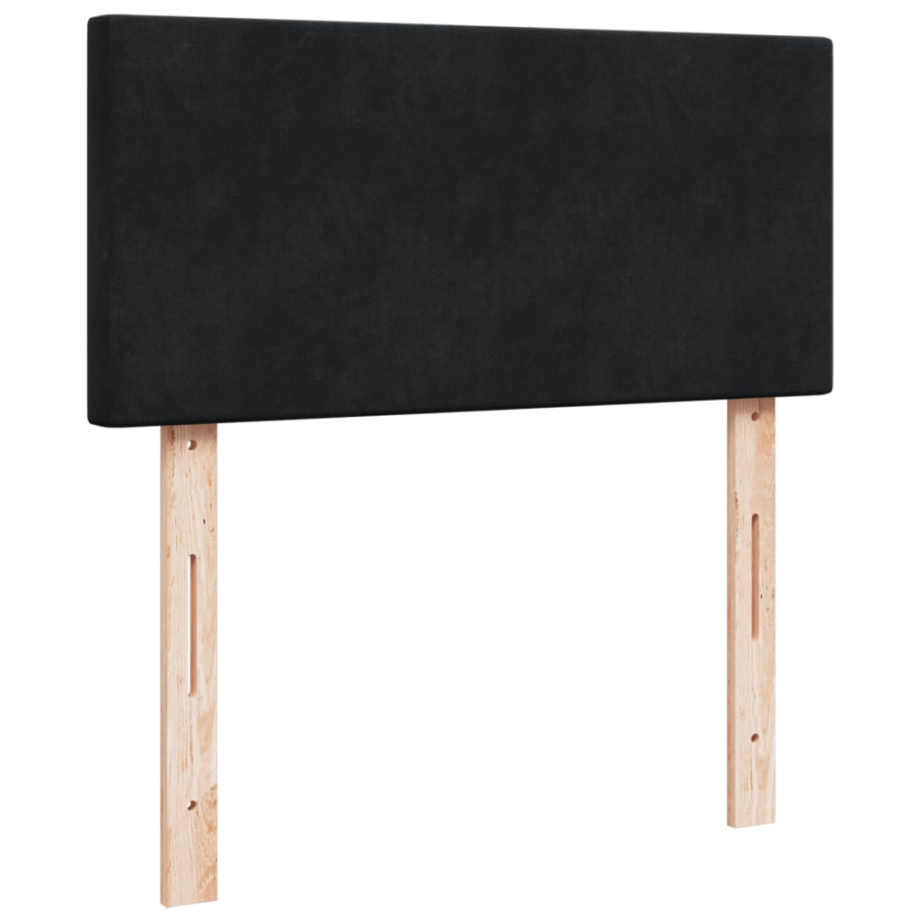 Box spring krevet s madracem crni 90x190 cm baršunasti