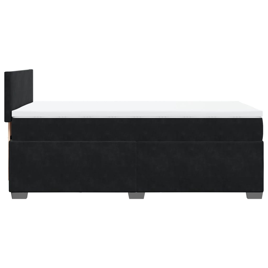 Box spring krevet s madracem crni 90x190 cm baršunasti