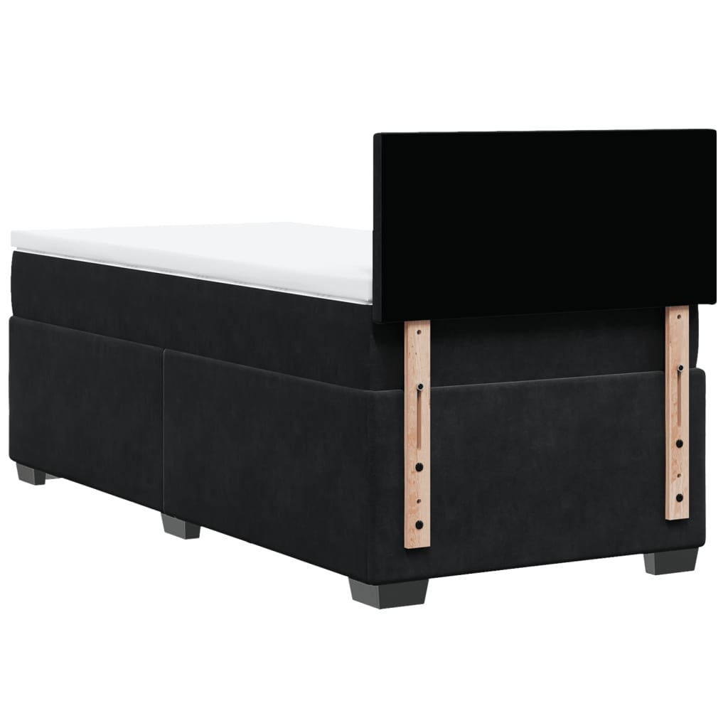 Box spring krevet s madracem crni 90x190 cm baršunasti