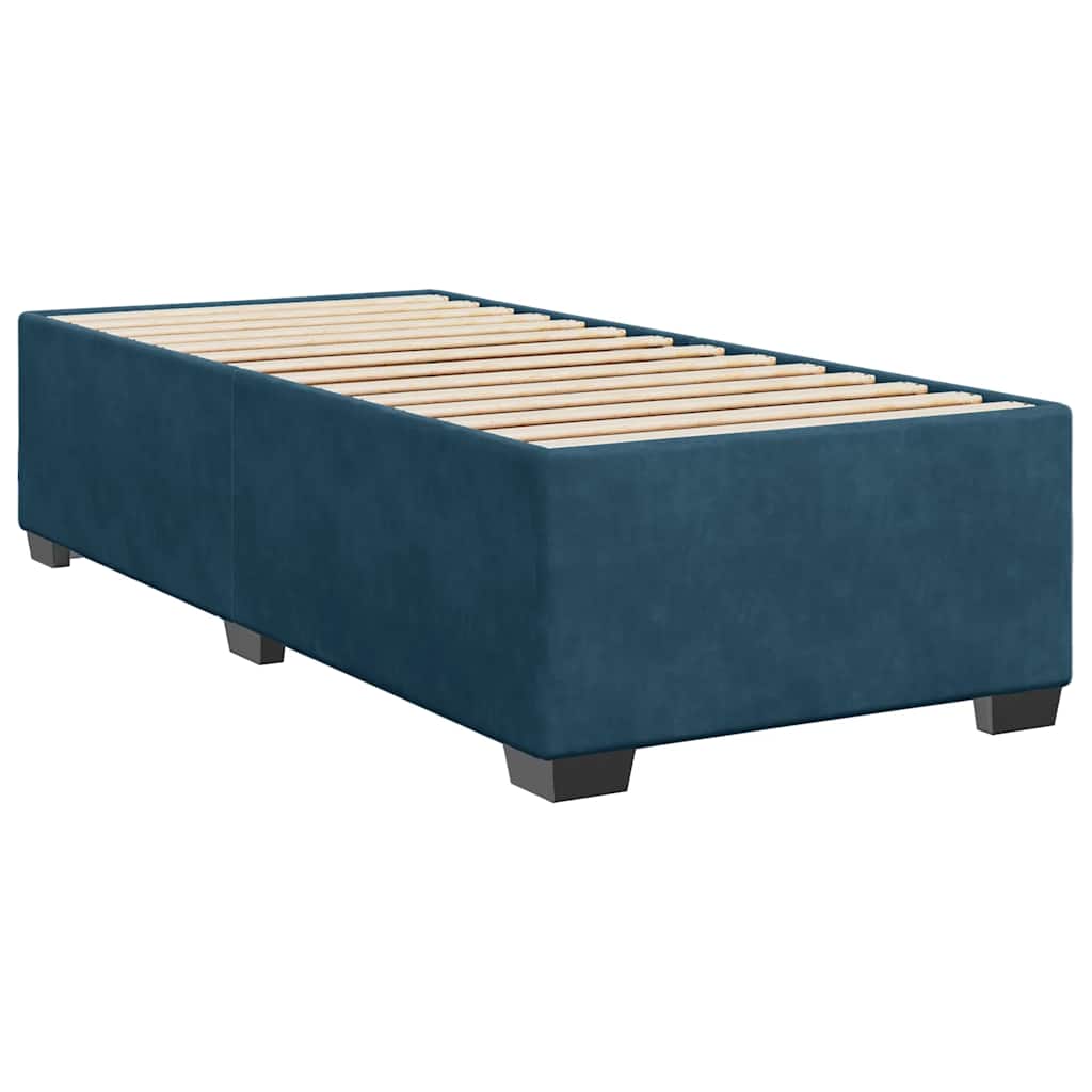 Box spring krevet s madracem tamnoplavi 100x200 cm baršunasti