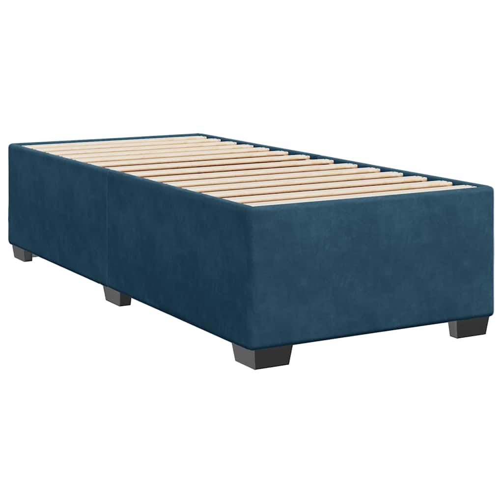 Box spring krevet s madracem tamnoplavi 100x200 cm baršunasti
