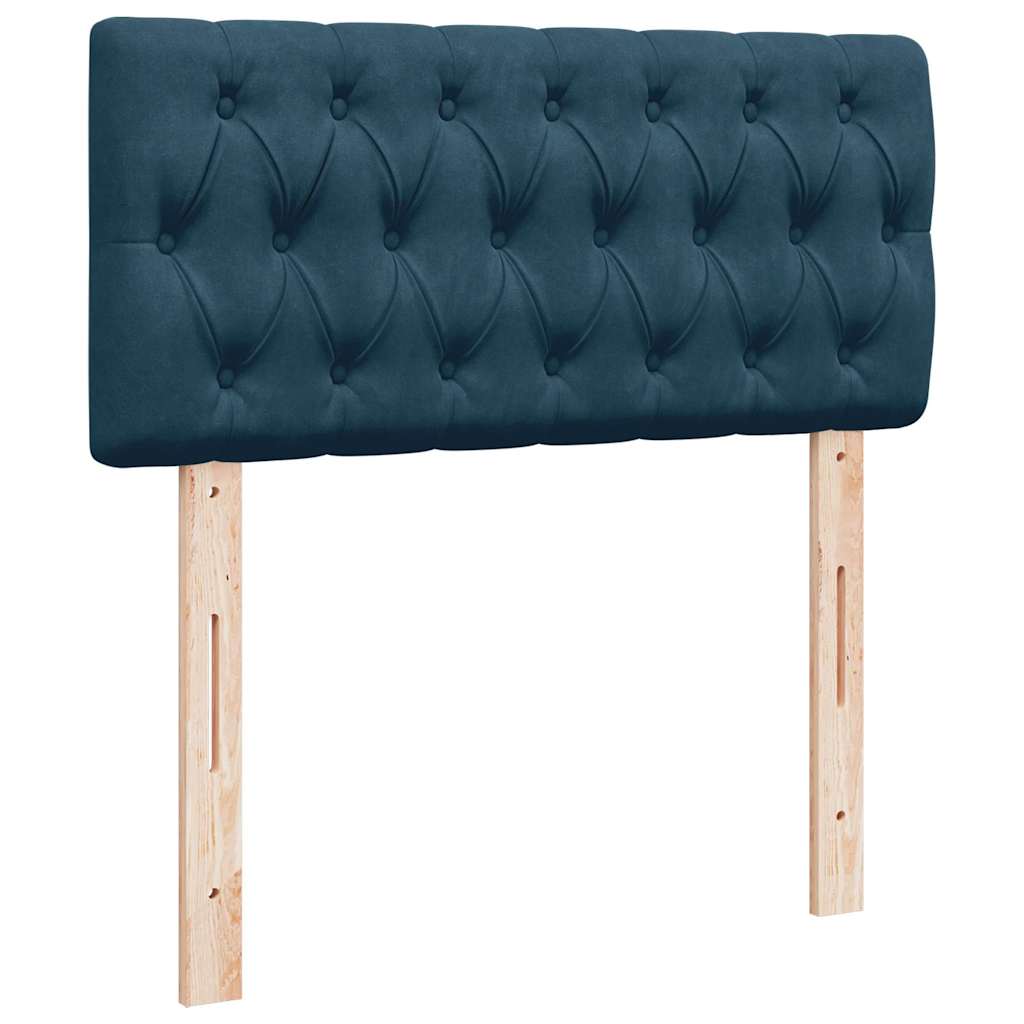 Box spring krevet s madracem tamnoplavi 100x200 cm baršunasti