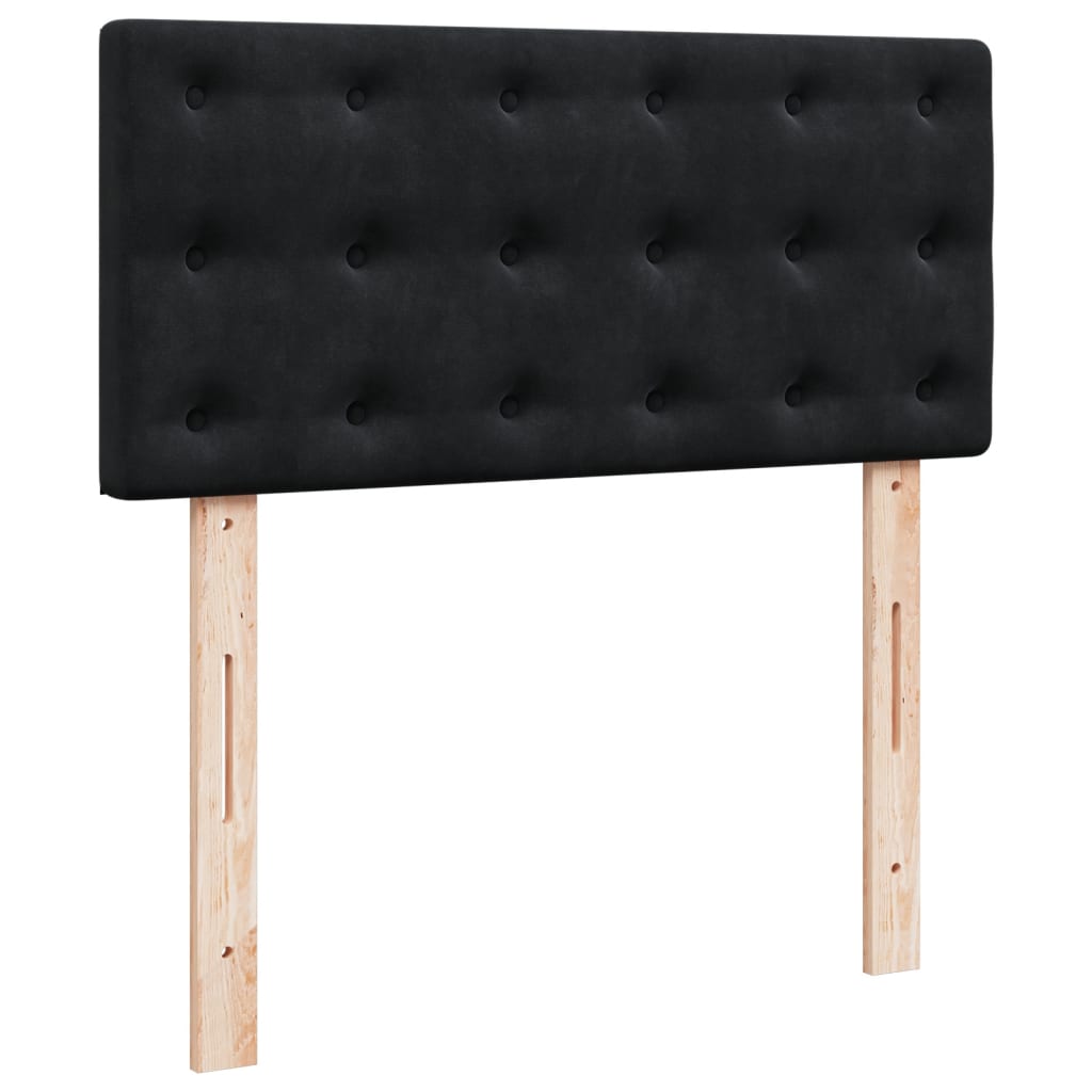 Box spring krevet s madracem crni 100x200 cm baršunasti