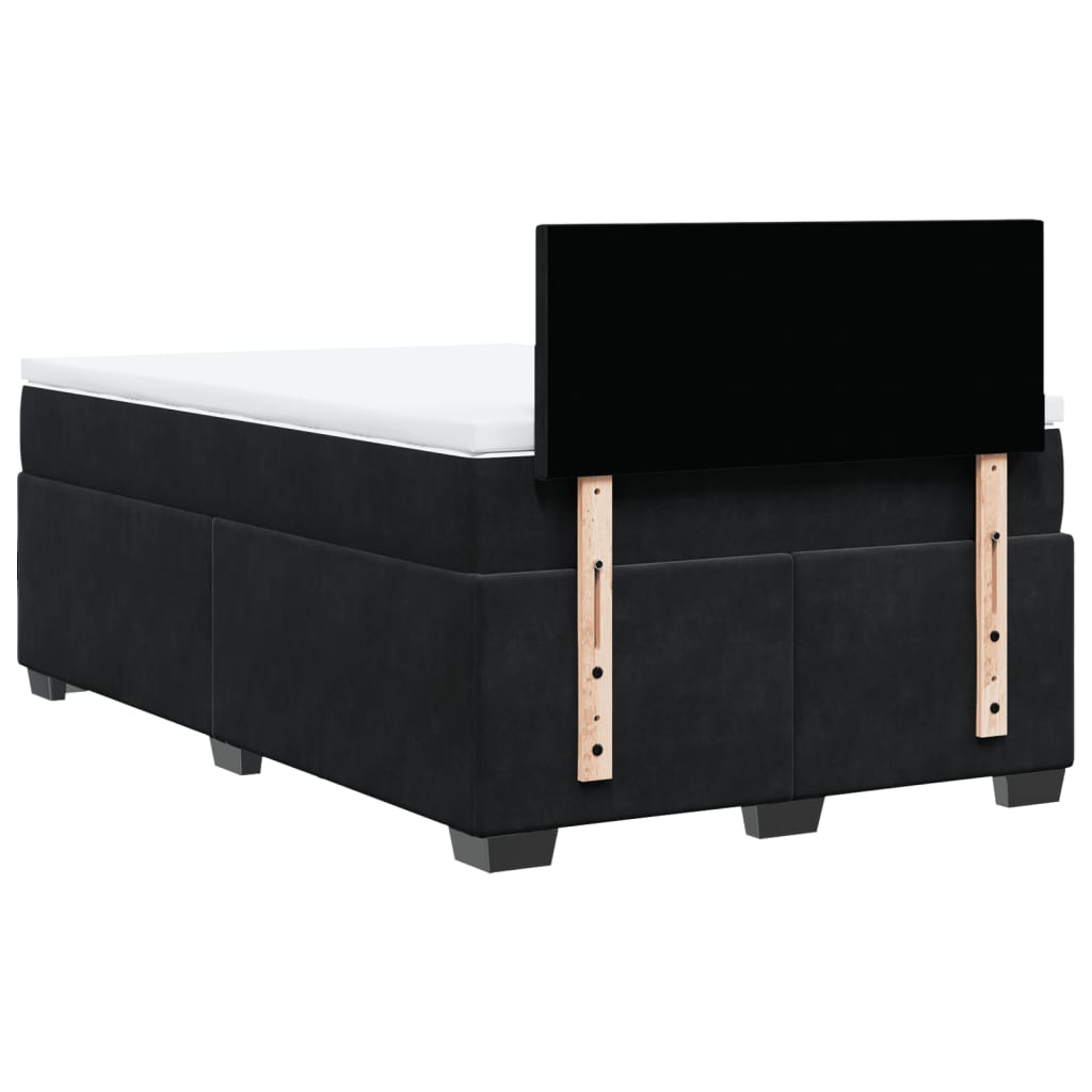 Box spring krevet s madracem crni 120 x 200 cm baršunasti