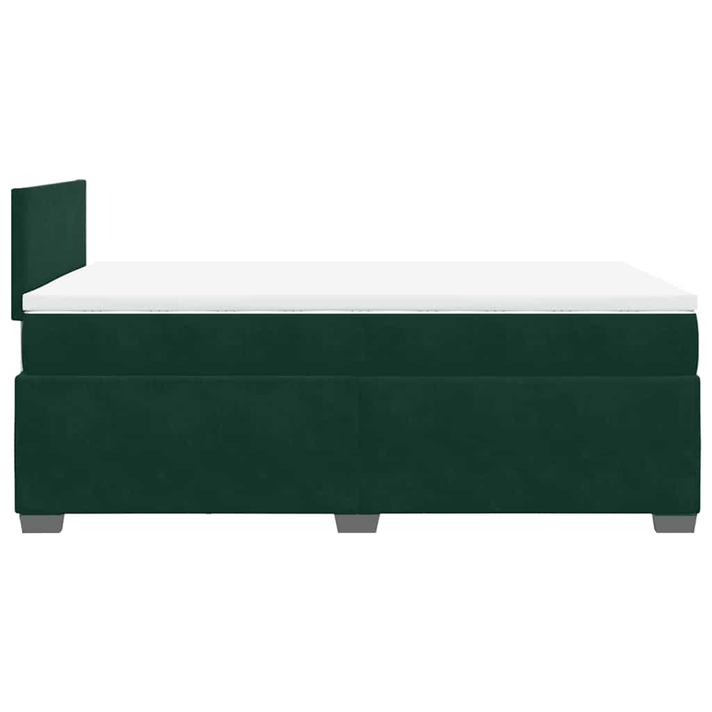 Box spring krevet s madracem tamnozeleni 120x200 cm baršunasti