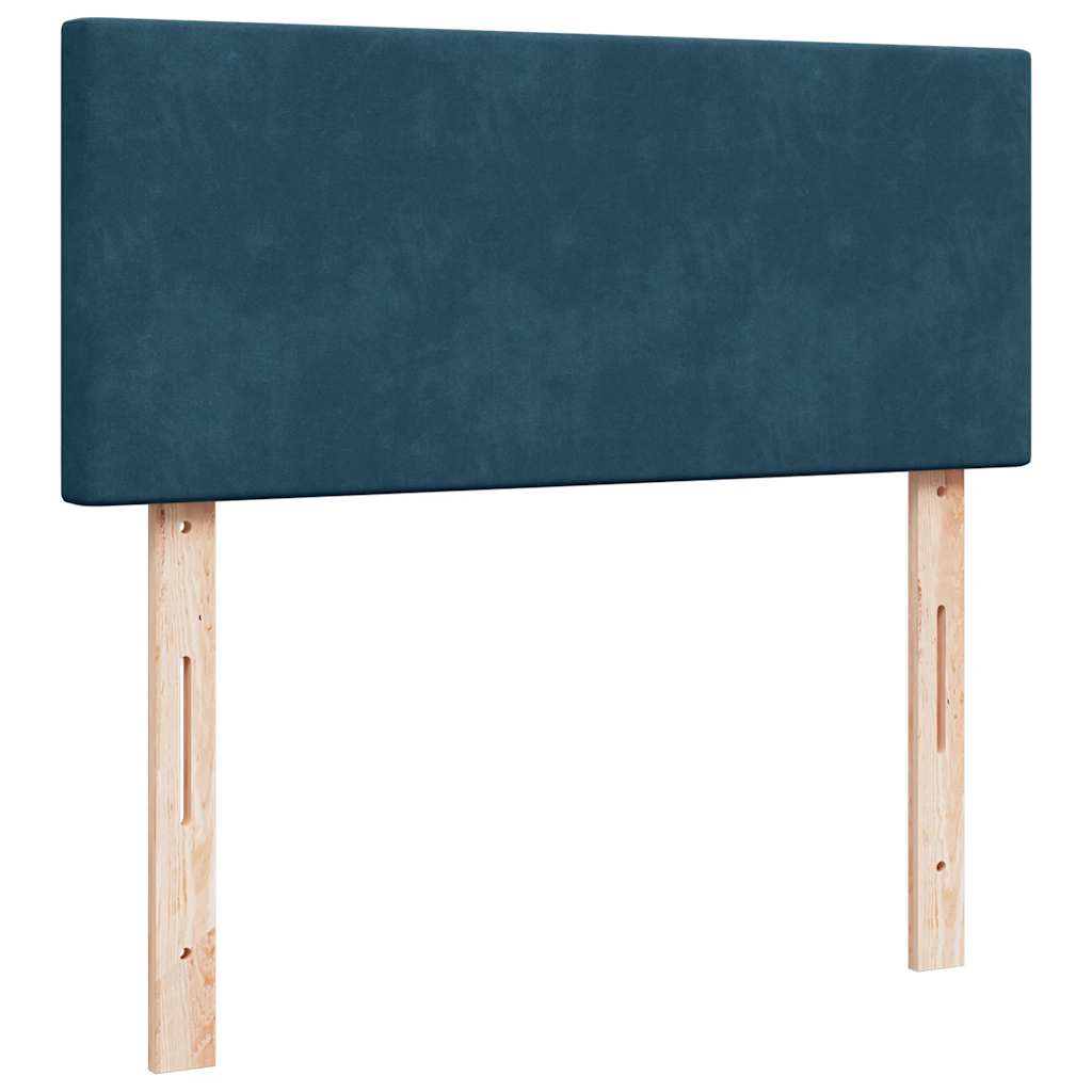 Box spring krevet s madracem tamnoplavi 120 x 200 cm baršunasti